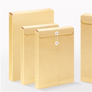 四季紙品禮品 牛皮雙鏈釦立體資料袋A4 文件袋 公文封 