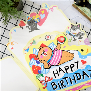 四季紙品禮品 生日厚卡(中) 造型生日厚卡 生日卡 慶生