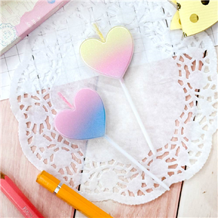 四季紙品禮品 漸層數字蠟燭 愛心 生日蠟燭 慶生 GL0