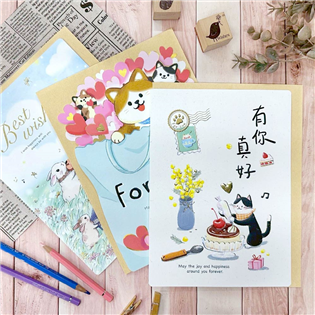 四季紙品禮品 中開萬用卡 大張卡片 集體簽名 歡送 FK