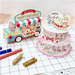 四季紙品禮品 生日立體卡 祝福 祝賀 慶生 BK5002