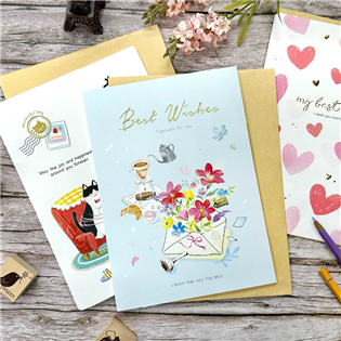 四季紙品禮品 中開萬用卡 祝福 祝賀 大張卡片 集體簽名