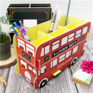 四季紙品禮品 造型文具盒 DIY 筆筒 巴士 鋼琴 BX