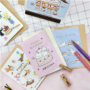 四季紙品禮品 生日卡42K 生日小卡 祝福 慶生 BK1