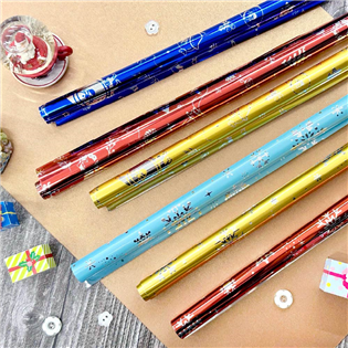 四季紙品禮品 聖誕長鋁箔包裝紙 禮物包裝 60入批發 X