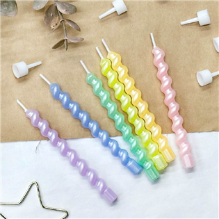 四季紙品禮品 螺旋蠟燭 彩 6入 GL041-01