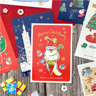 四季紙品禮品 聖誕明信片 XM1501-01~08