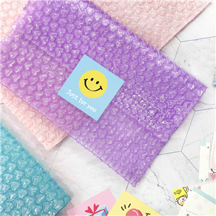 四季紙品禮品 愛心氣泡袋(中) 緩衝包材 BC2522-