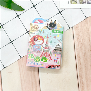 四季紙品禮品 旅遊趣系列 6摺迷你便條冊 便條本 M40