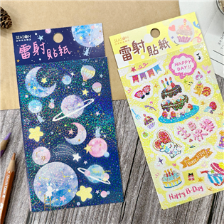 四季紙品禮品 雷射平面貼紙 星空 生日 TZ4519-0