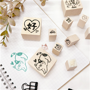 四季紙品禮品 印章 三入 迷你印章 1.5x1.5cm 