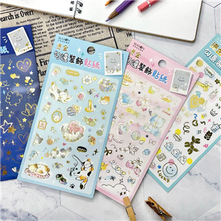 四季紙品禮品 燙金素材貼紙 勾邊裝飾 TZ3525-05