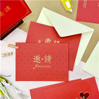 四季紙品禮品 邀請卡(紅) 18K 慶祝 邀約 IK25