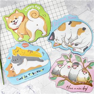 四季紙品禮品 造型滑鼠墊 貓咪 柴犬 GD010