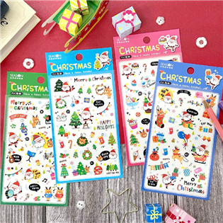 四季紙品禮品 聖誕PVC貼紙 禮物裝飾 XT2801-0