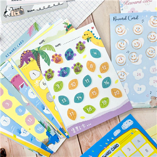 四季紙品禮品 集點卡單面20格 AQ5013-03~06