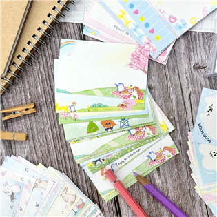 四季紙品禮品 名片卡 彩名卡 傳情小卡 便條 AQ600