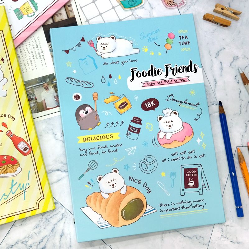 四季紙品禮品Foodie Friends系列細版18K26孔夾活頁補充頁資料夾RB8901S